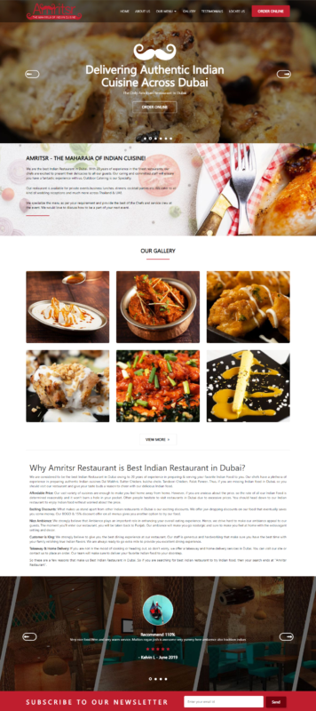 Restaurant Website Example